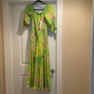Rhode Resort NWT Eva Dress Botanical Print S